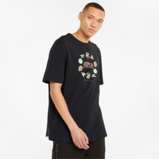 Imagen PUMA Polera estampada de cuello redondo para hombre Downtown