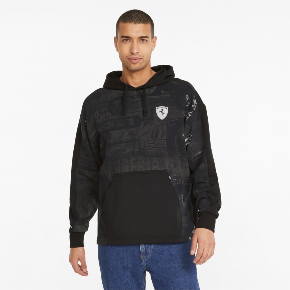 Зображення Puma Толстовка Scuderia Ferrari Race Printed Men's Hoodie #1: Puma Black