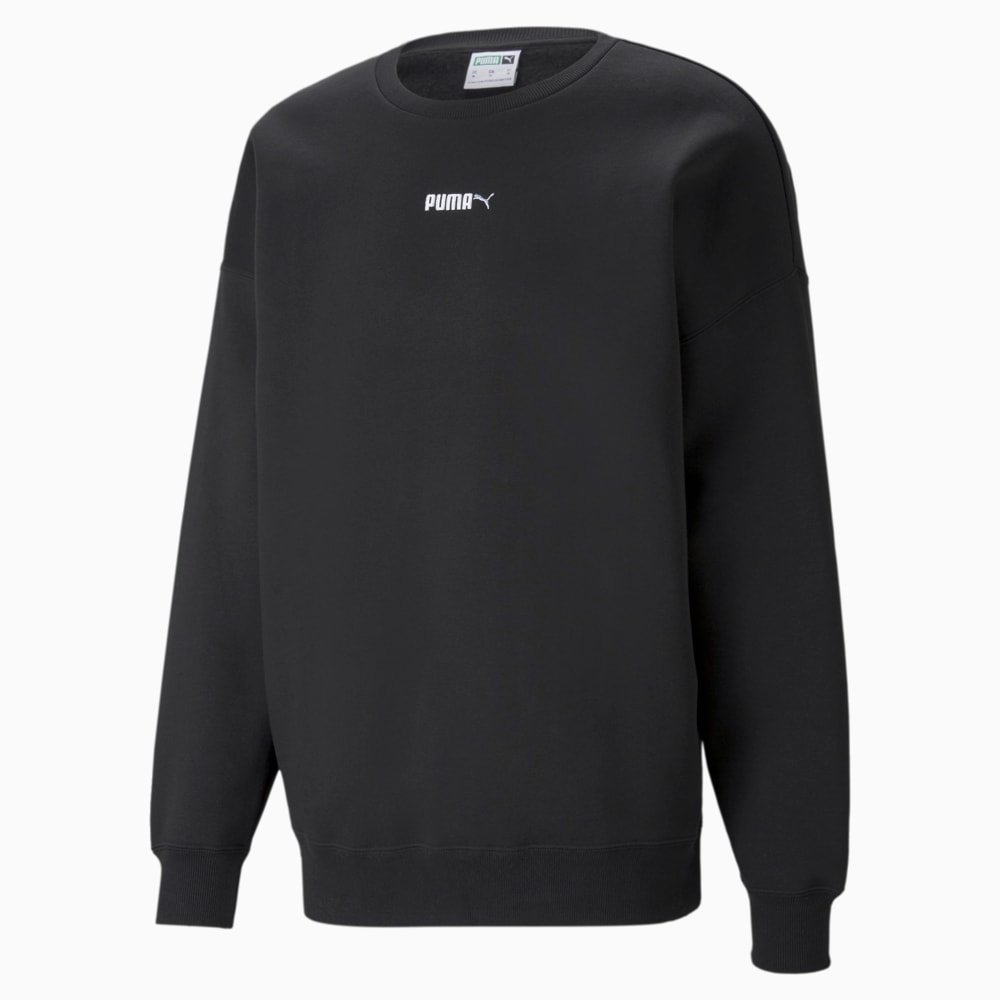 Зображення Puma Толстовка Classics Oversized Long Sleeve Crew Neck Men's Sweatshirt #1: Puma Black