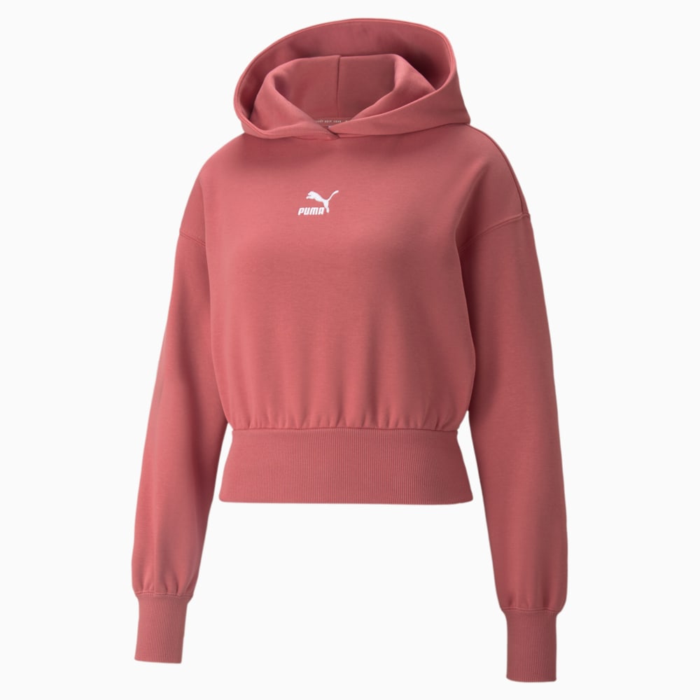 Зображення Puma Толстовка Classics Cropped Fleece Women's Hoodie #1: Mauvewood