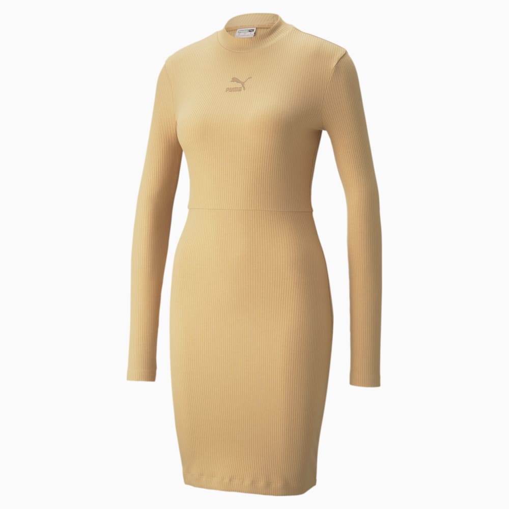 Изображение Puma Платье Classics Ribbed Long Sleeve Women's Dress #1