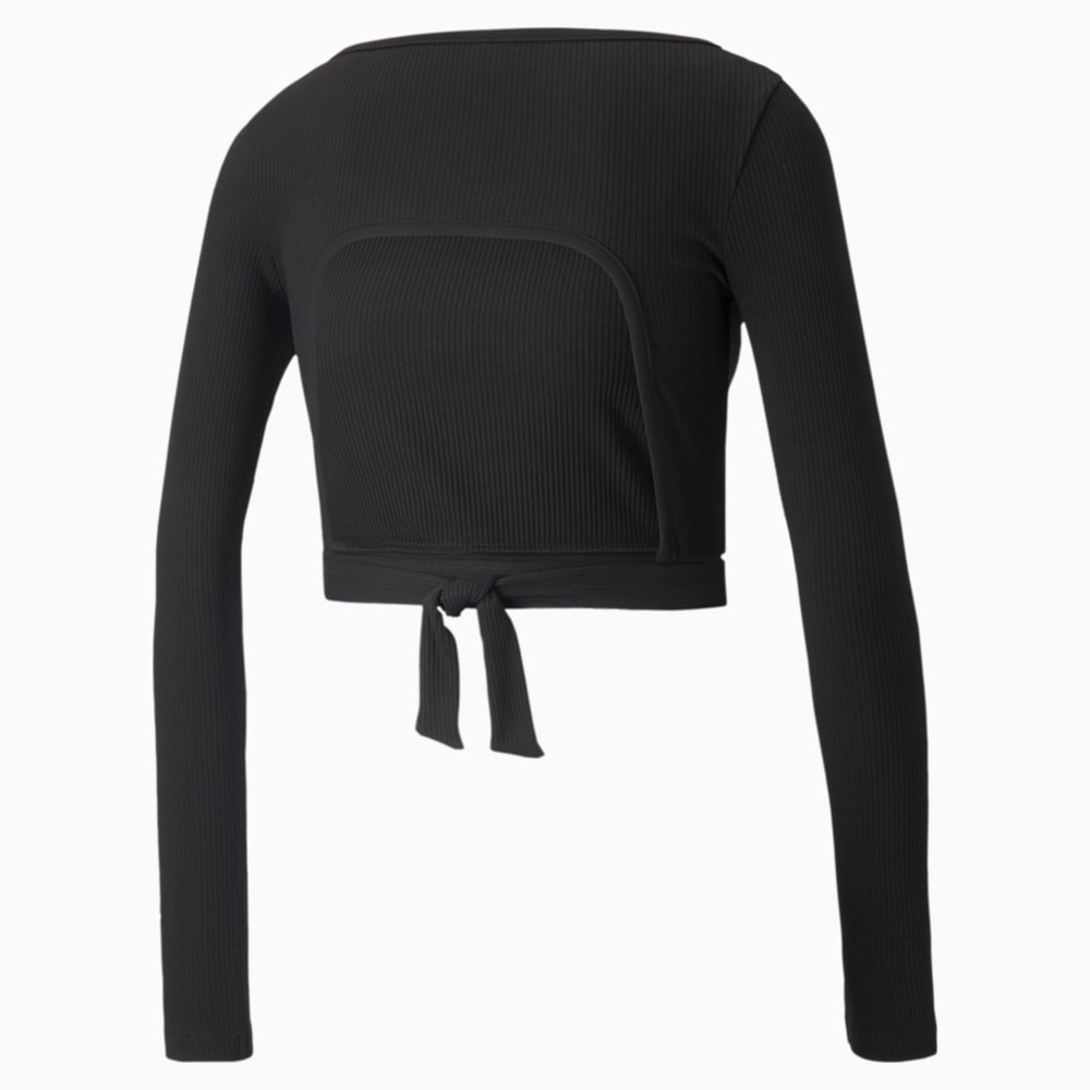 Зображення Puma Топ Classics Ribbed Long Sleeve Women's Top #2: Puma Black