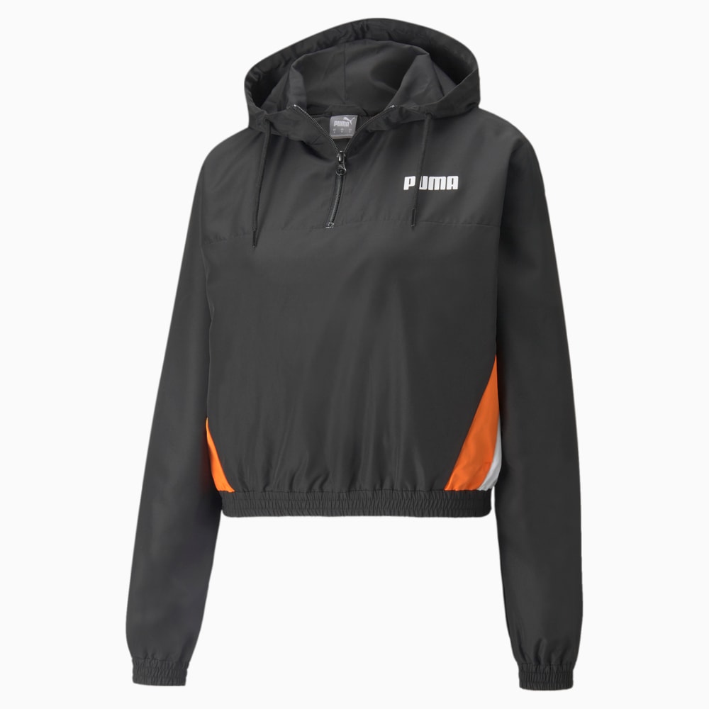 Зображення Puma Толстовка Woven Half-Zip Women’s Hoodie #1: Puma Black