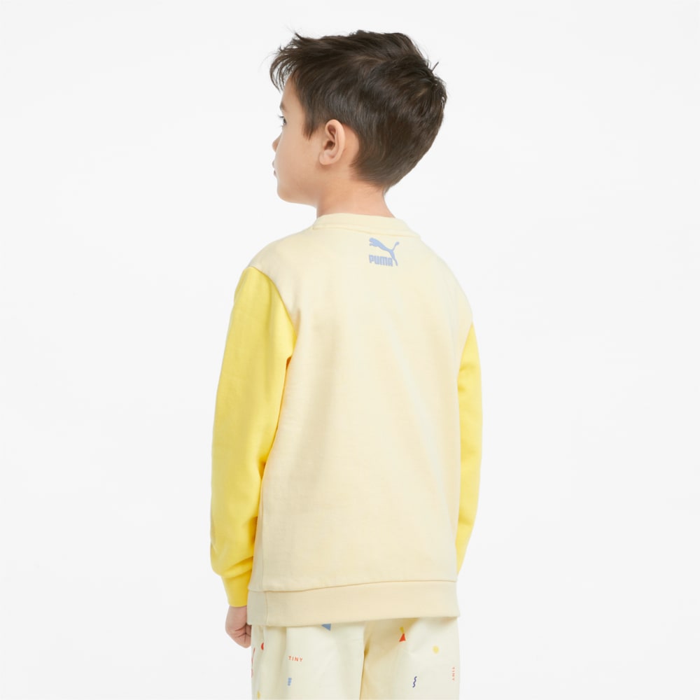 Зображення Puma Дитячий світшот PUMA x TINY Colourblocked Crew Kids' Sweatshirt #2: Anise Flower