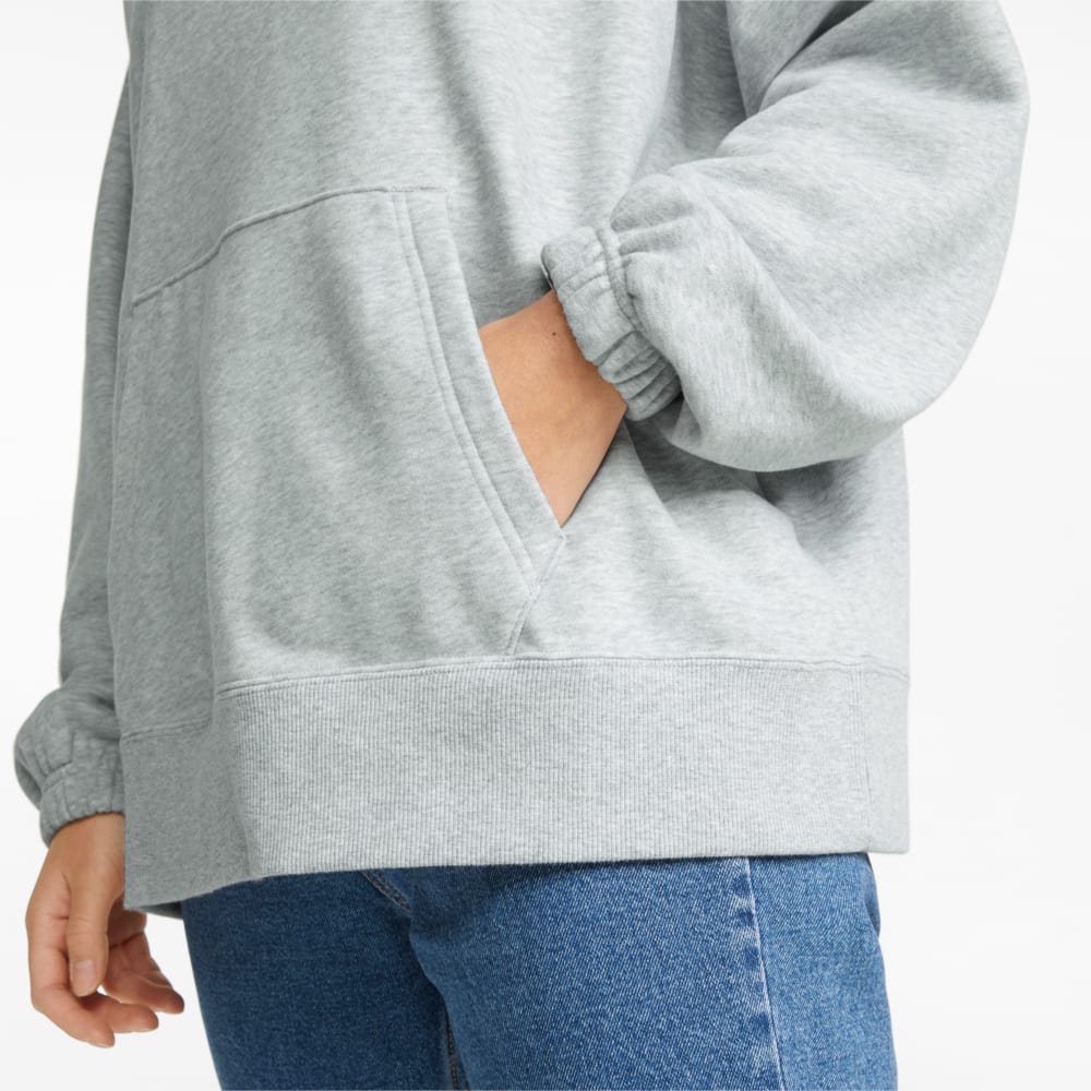 

PUMA - female - Толстовка Classics Oversized Women's Hoodie – Light Gray Heather –, Серый
