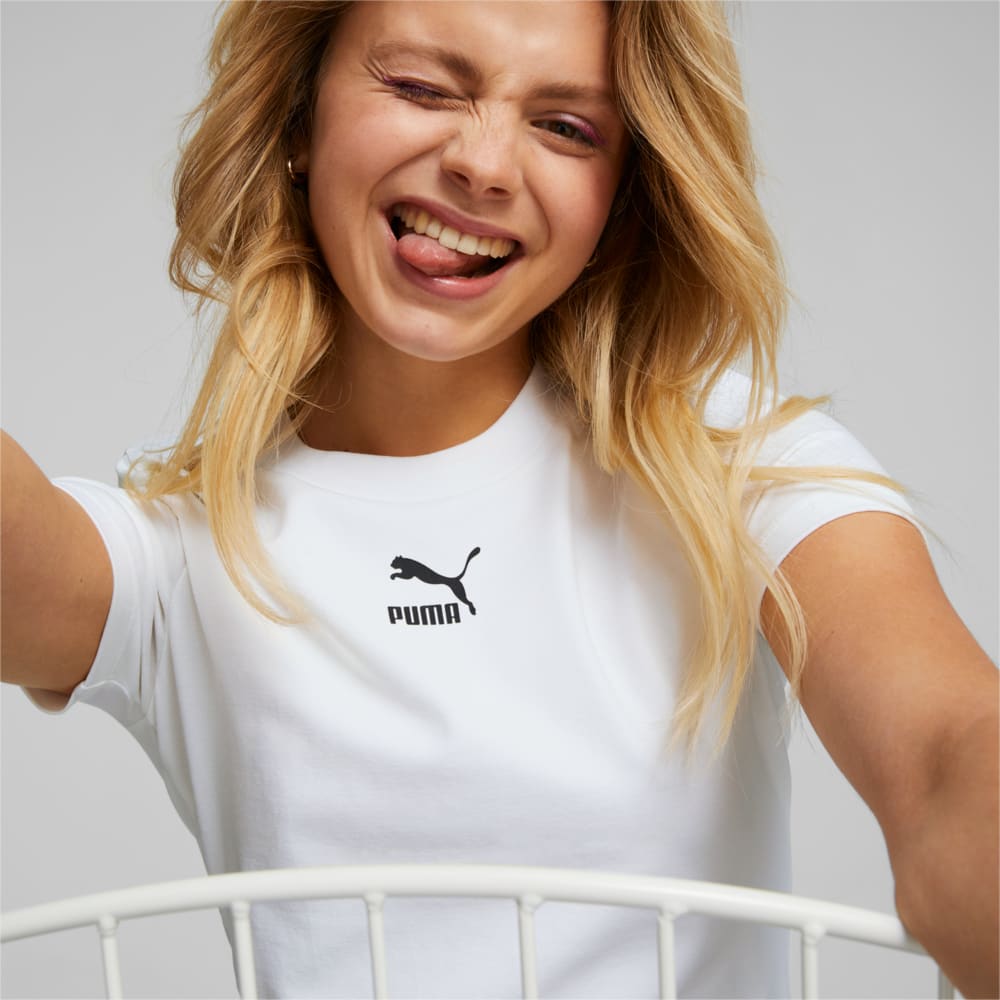 Camiseta Classics Slim Feminina Branco PUMA Ref 535610 02
