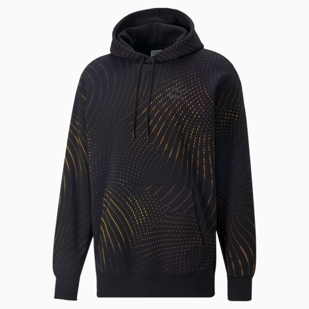 Изображение Puma Худи SWxP Printed Hoodie Men #1: puma black-AOP