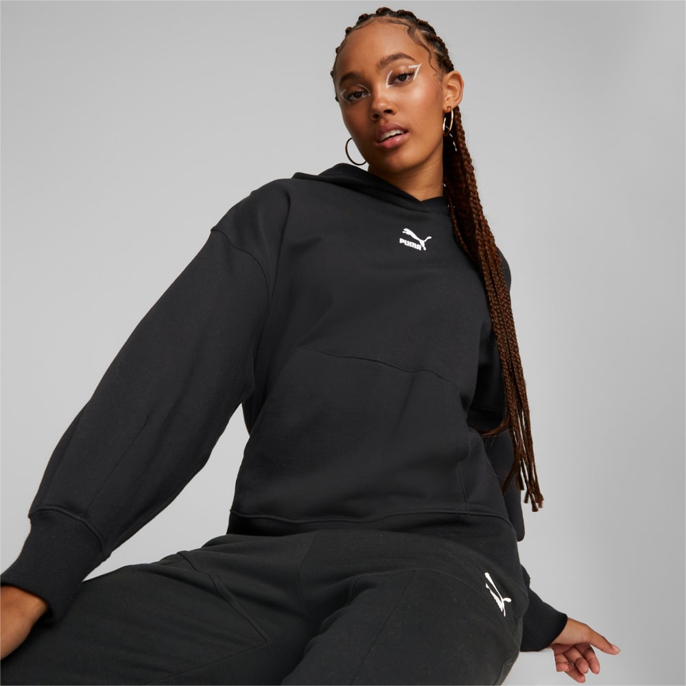 Зображення Puma Худі Classics Oversized Hoodie Women #1: Puma Black