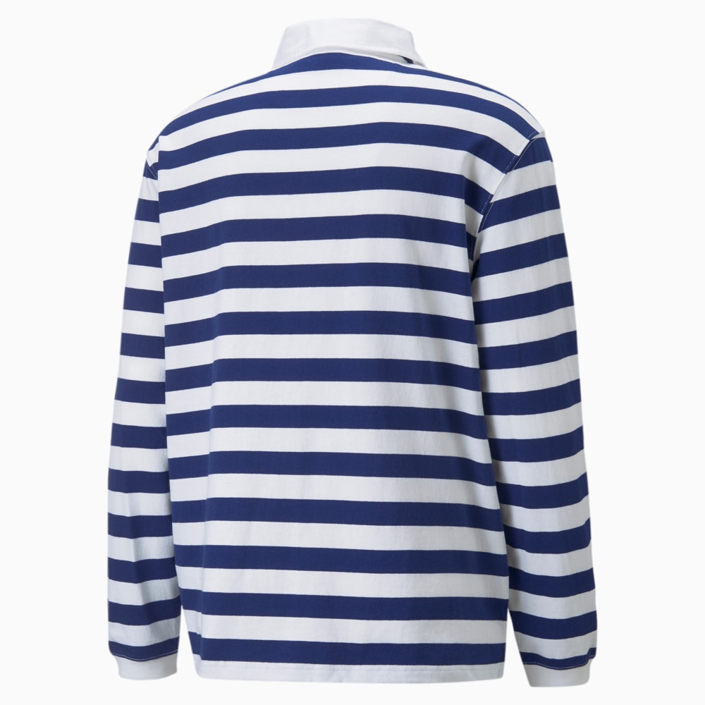 Зображення Puma Поло MMQ Sail To Bay Pattern Long Sleeve Polo Shirt #2: Elektro Blue