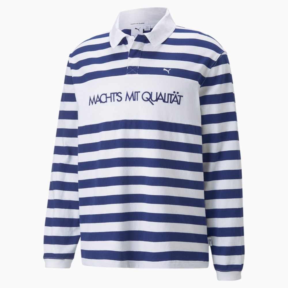 Зображення Puma Поло MMQ Sail To Bay Pattern Long Sleeve Polo Shirt #1: Elektro Blue