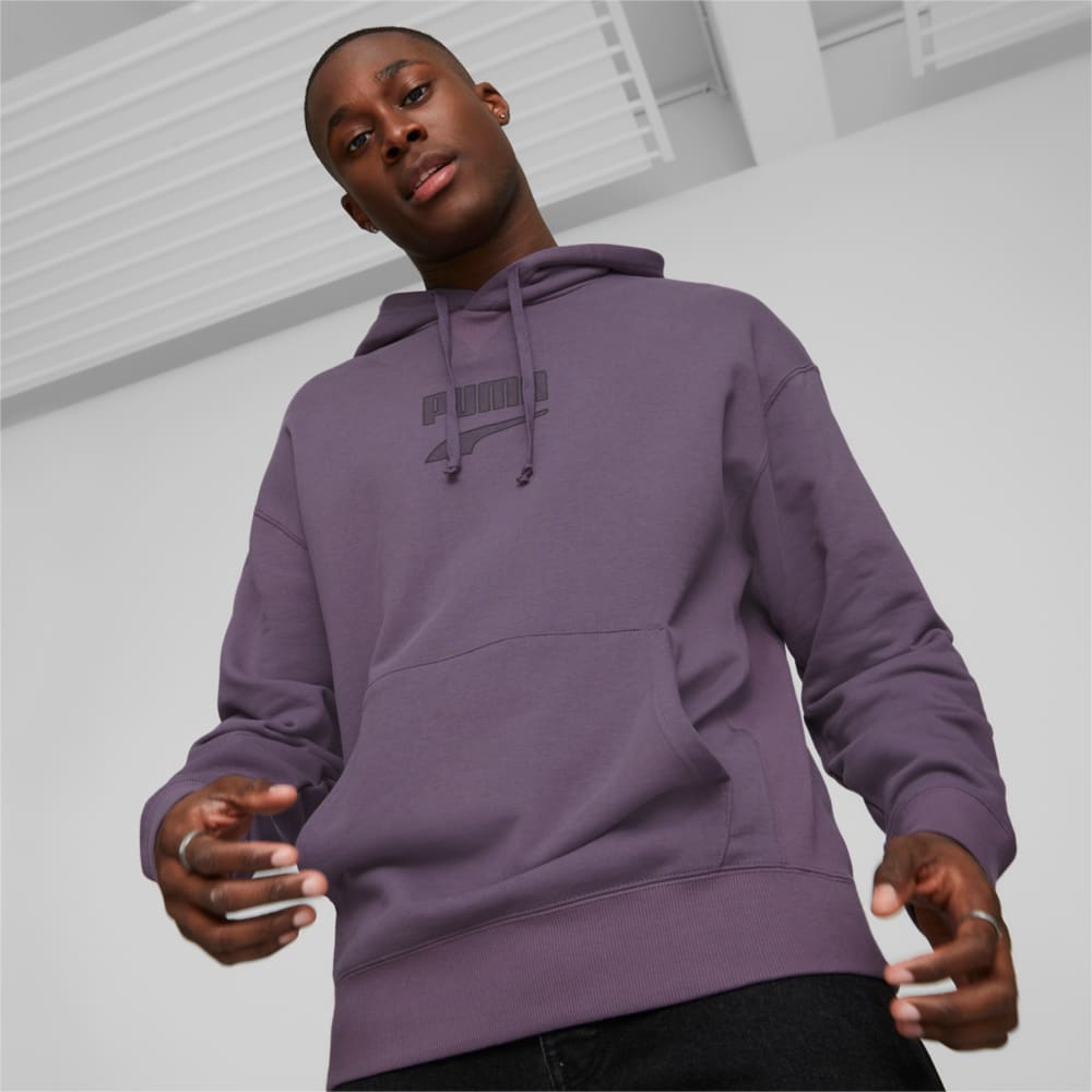Изображение Puma Худи Downtown Logo Hoodie Men #1: Purple Charcoal