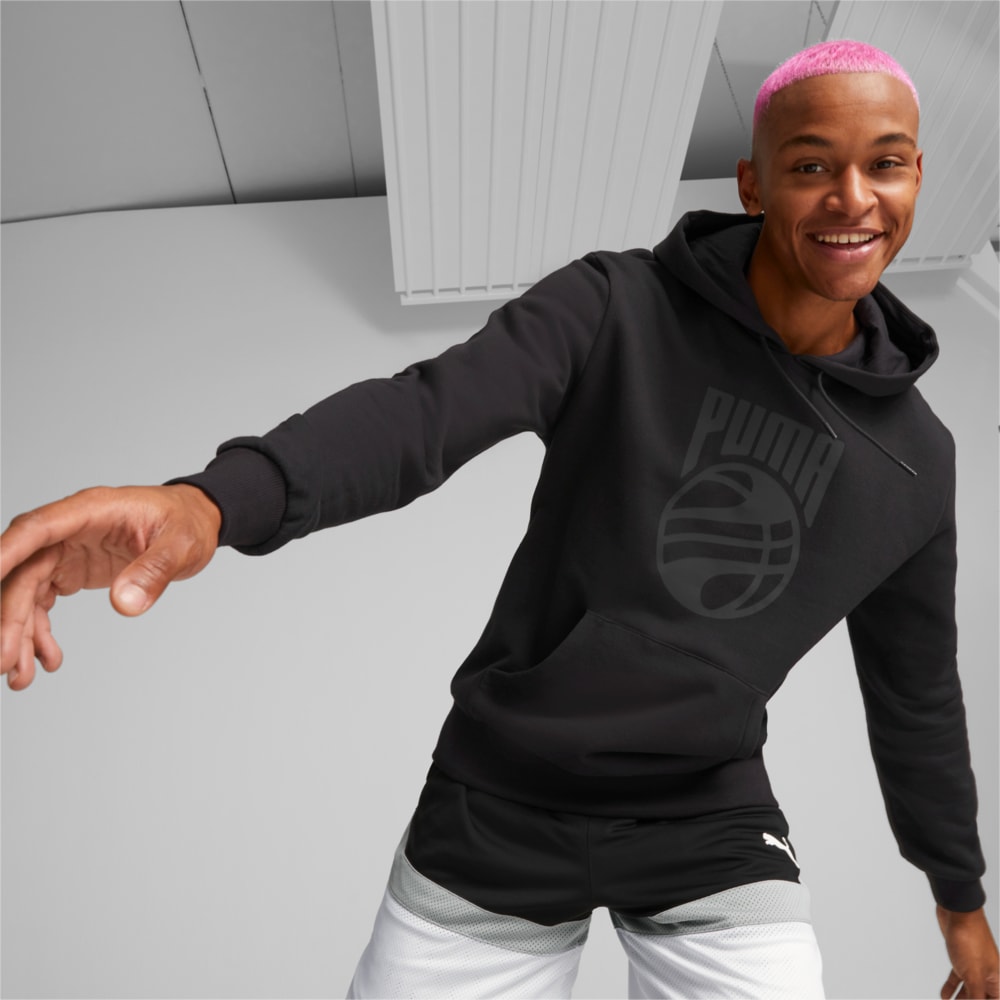 Изображение Puma Худи Posterise Basketball Hoodie Men #1: Puma Black