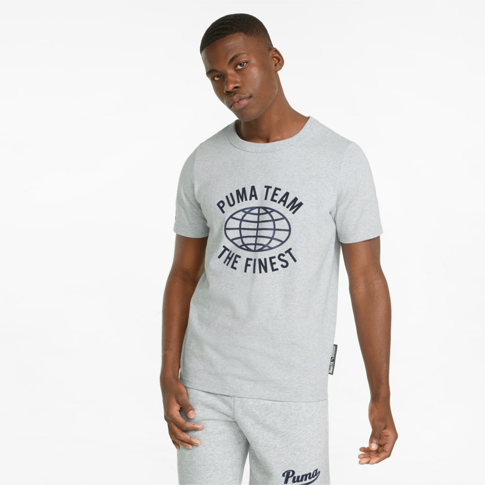 Изображение Puma Футболка PUMA Team Men's Graphic Tee II #1: light gray heather