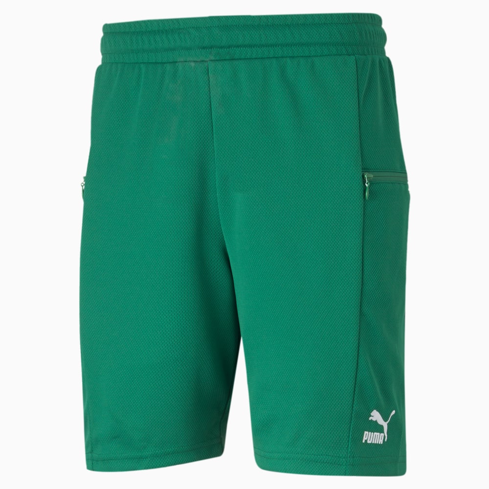 Puma green football best sale shorts