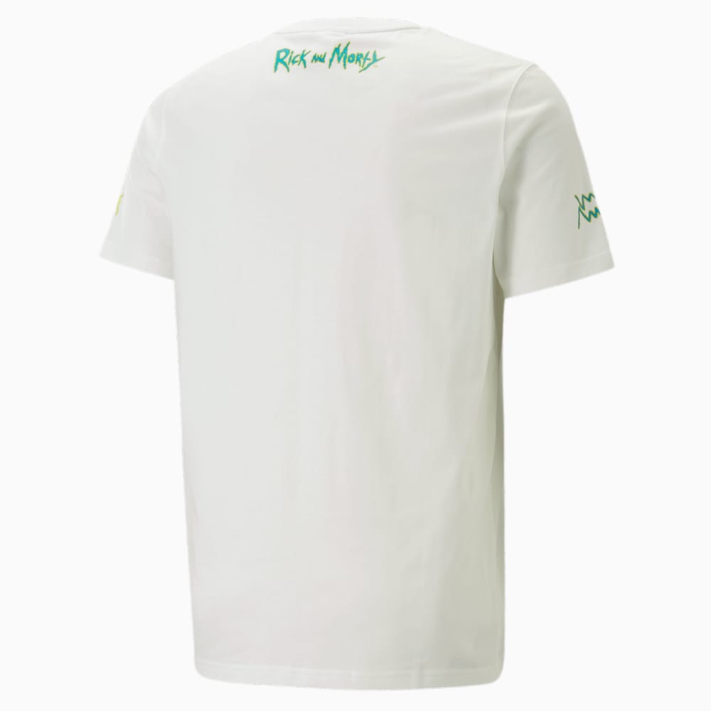 Изображение Puma Футболка PUMA x RICK AND MORTY Pickle Rick Basketball Tee Men #2: Puma White