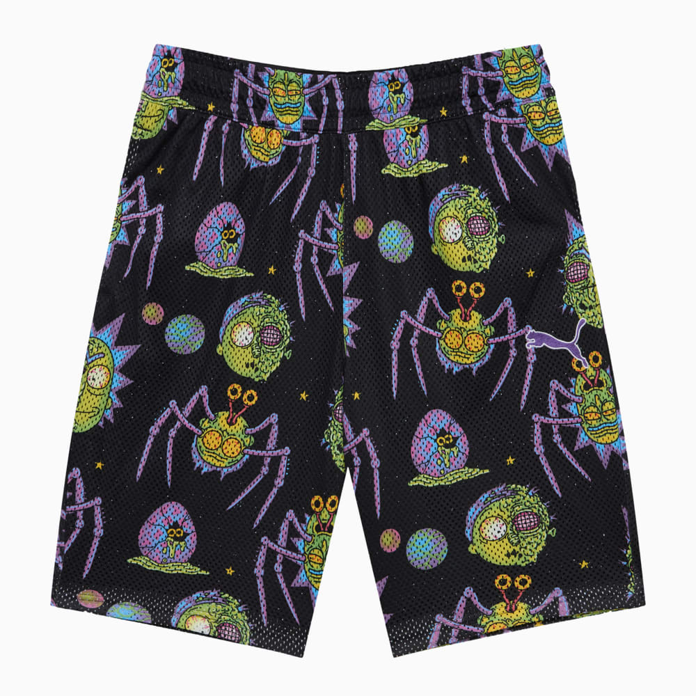 Изображение Puma Шорты PUMA x RICK AND MORTY Printed Basketball Shorts Men #1: Puma Black