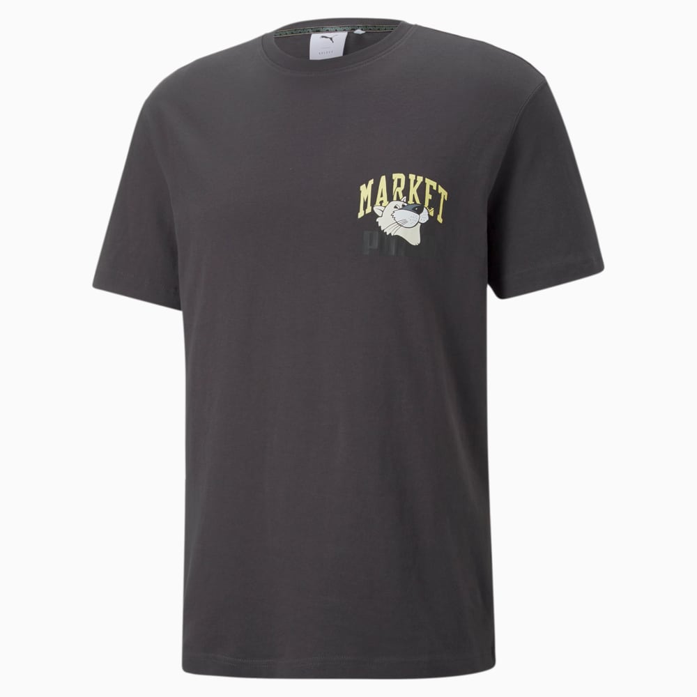 PUMA x MARKET Graphic Tee Men 10 Black Phantom Black Puma 537396 85