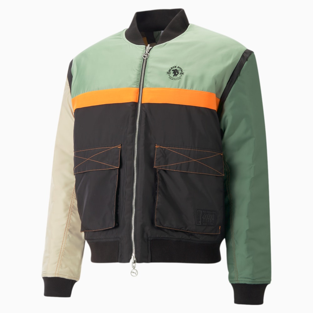 Puma green bomber best sale jacket