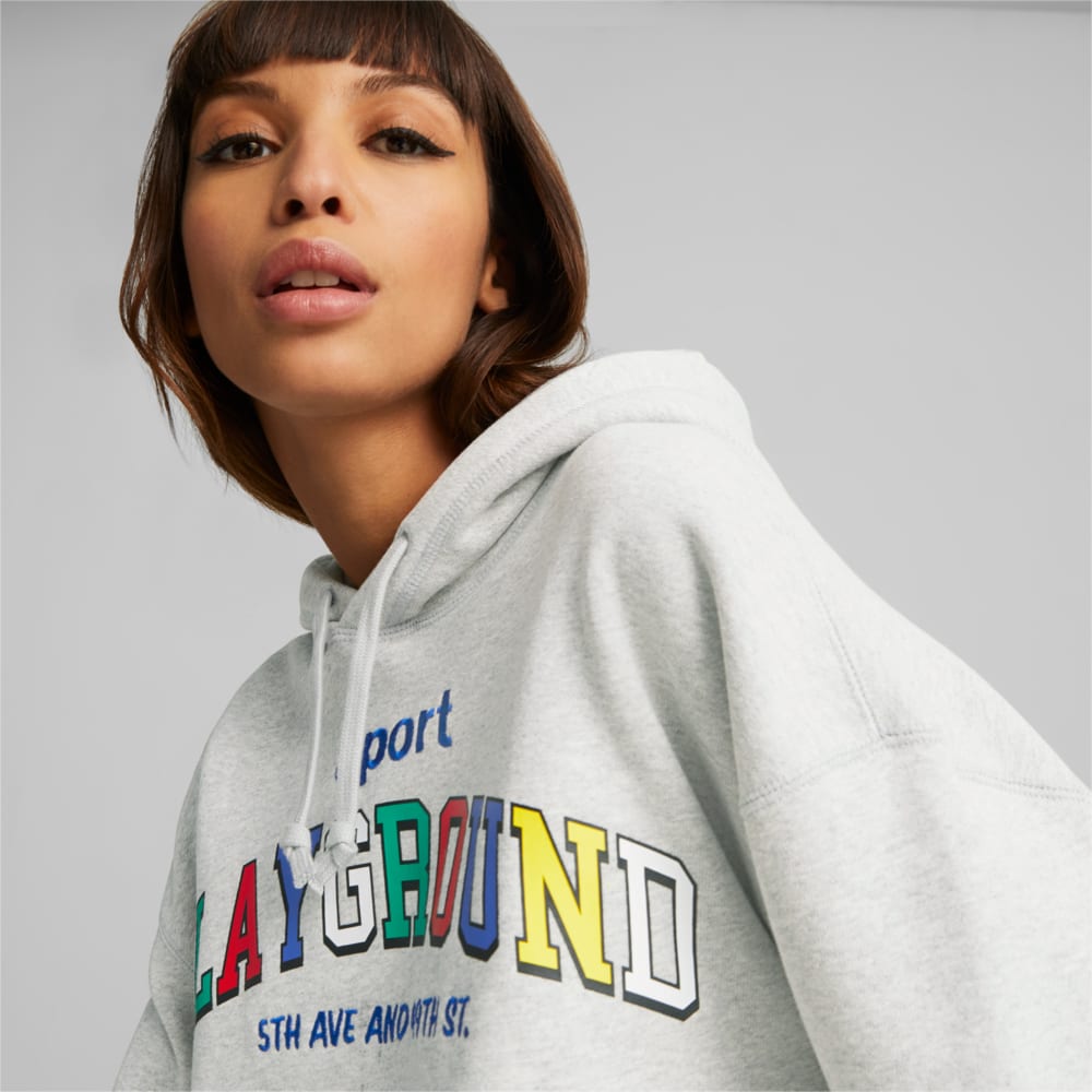 UPTOWN Graphic Hoodie light gray heather Puma 537974 04