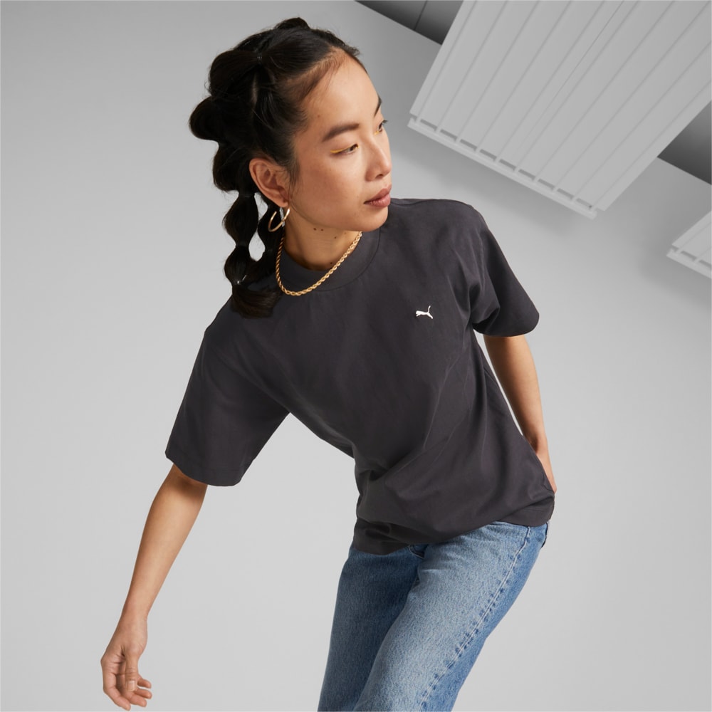 Изображение Puma Футболка SUNPŌ Mock Neck Tee Women #1: Puma Black