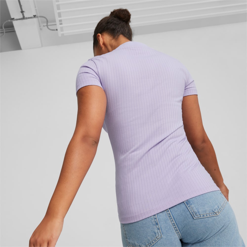 Image Puma Classics Ribbed V-Neck Tee Women #2