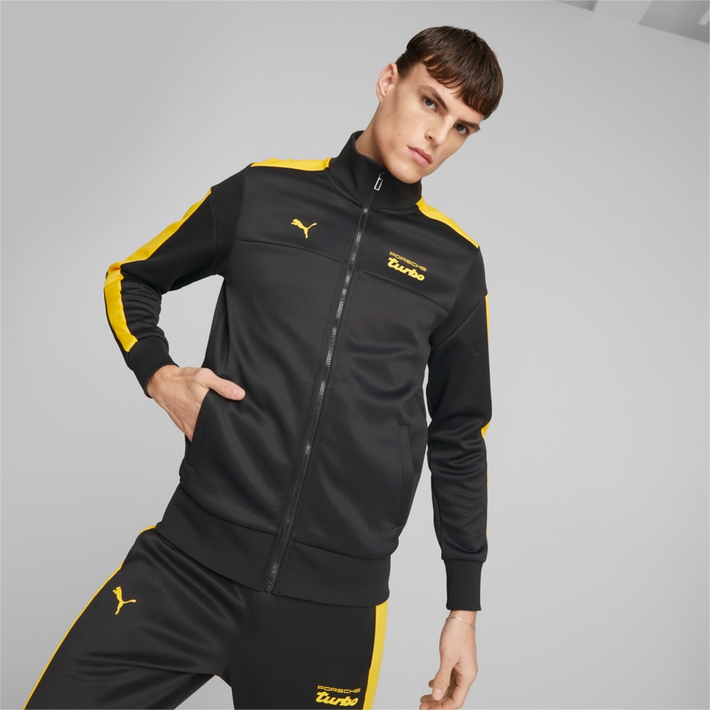 Зображення Puma Олімпійка Porsche Legacy MT7 Track Jacket Men #1: Puma Black-Lemon Chrome