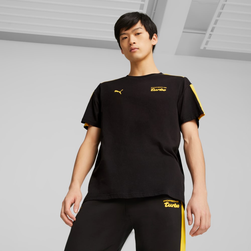 Изображение Puma Футболка Porsche Legacy MT7 Tee Men #1: Puma Black-Lemon Chrome