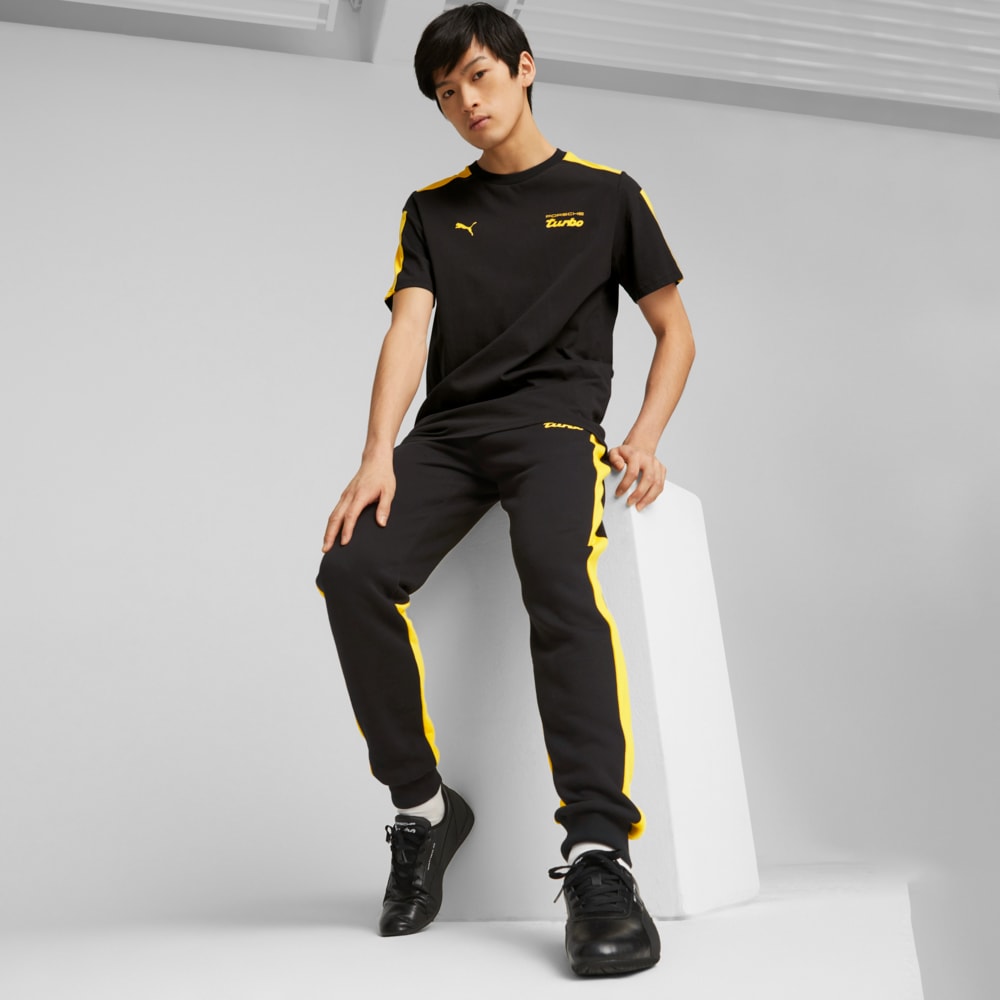 Зображення Puma Футболка Porsche Legacy MT7 Tee Men #2: Puma Black-Lemon Chrome