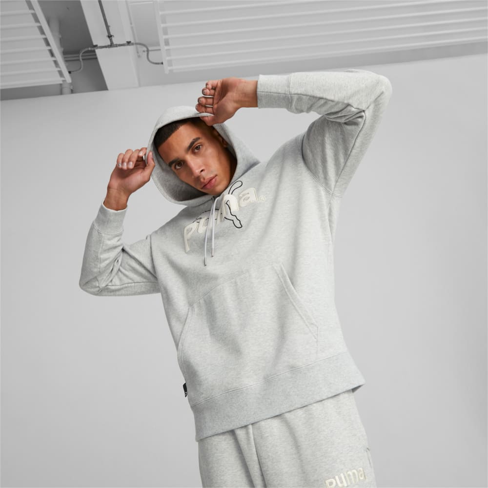 Изображение Puma Толстовка PUMA TEAM Graphic Hoodie Men #1: light gray heather