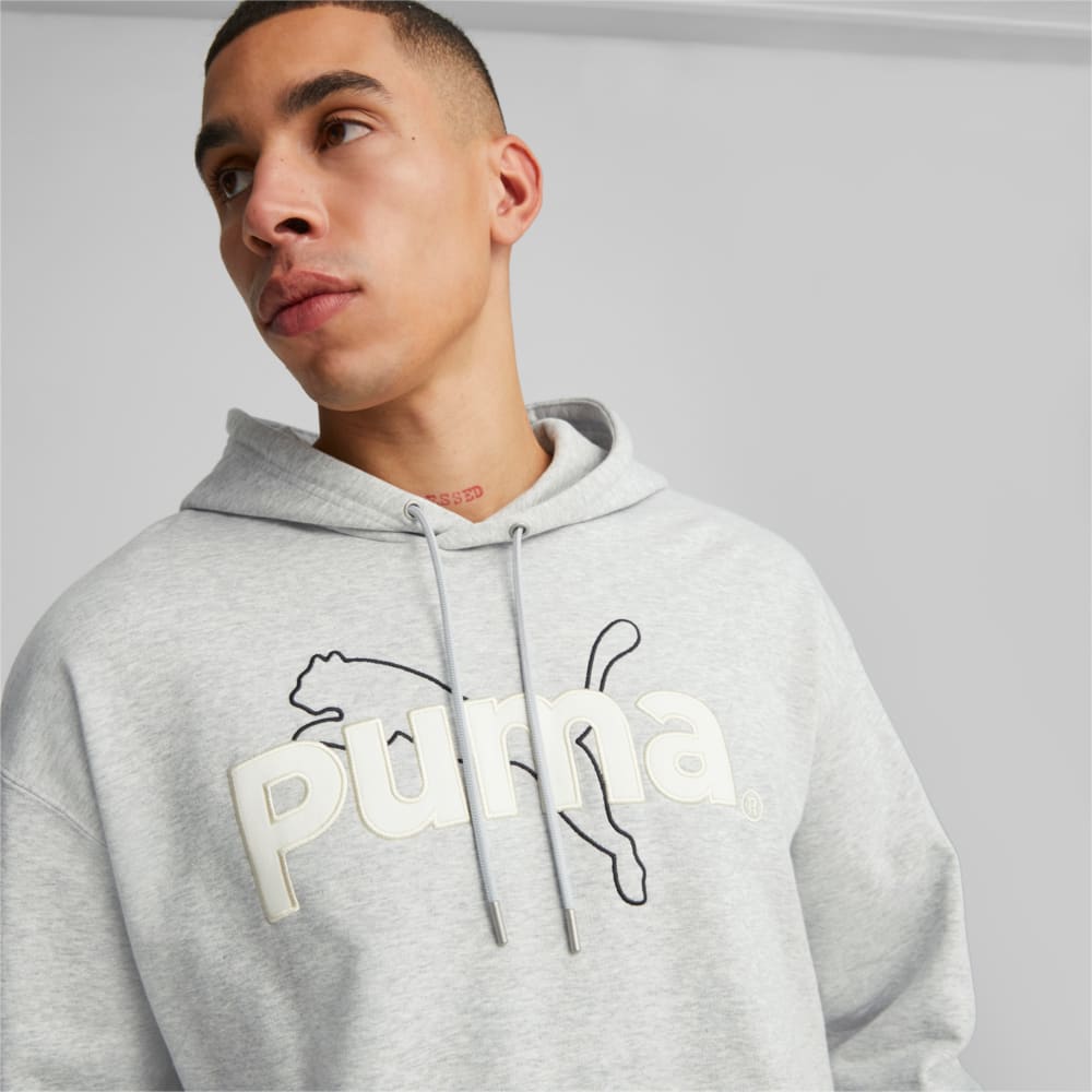 Изображение Puma Толстовка PUMA TEAM Graphic Hoodie Men #2: light gray heather