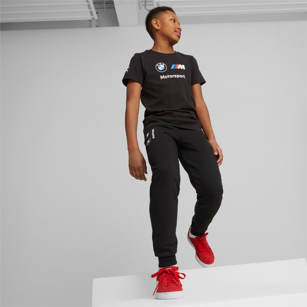 Изображение Puma Детская футболка BMW M Motorsport Essentials Logo Tee Youth #2: Puma Black