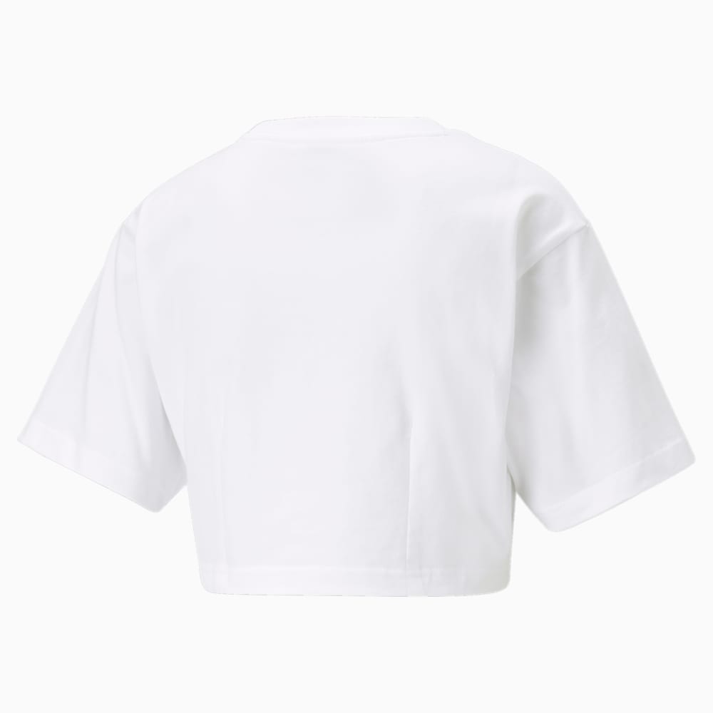 Изображение Puma Футболка DARE TO Cropped Relaxed Tee Women #2: Puma White