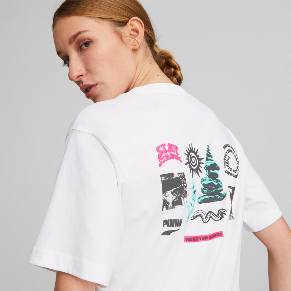 Зображення Puma Футболка Downtown Relaxed Graphic Tee Women #2: Puma White