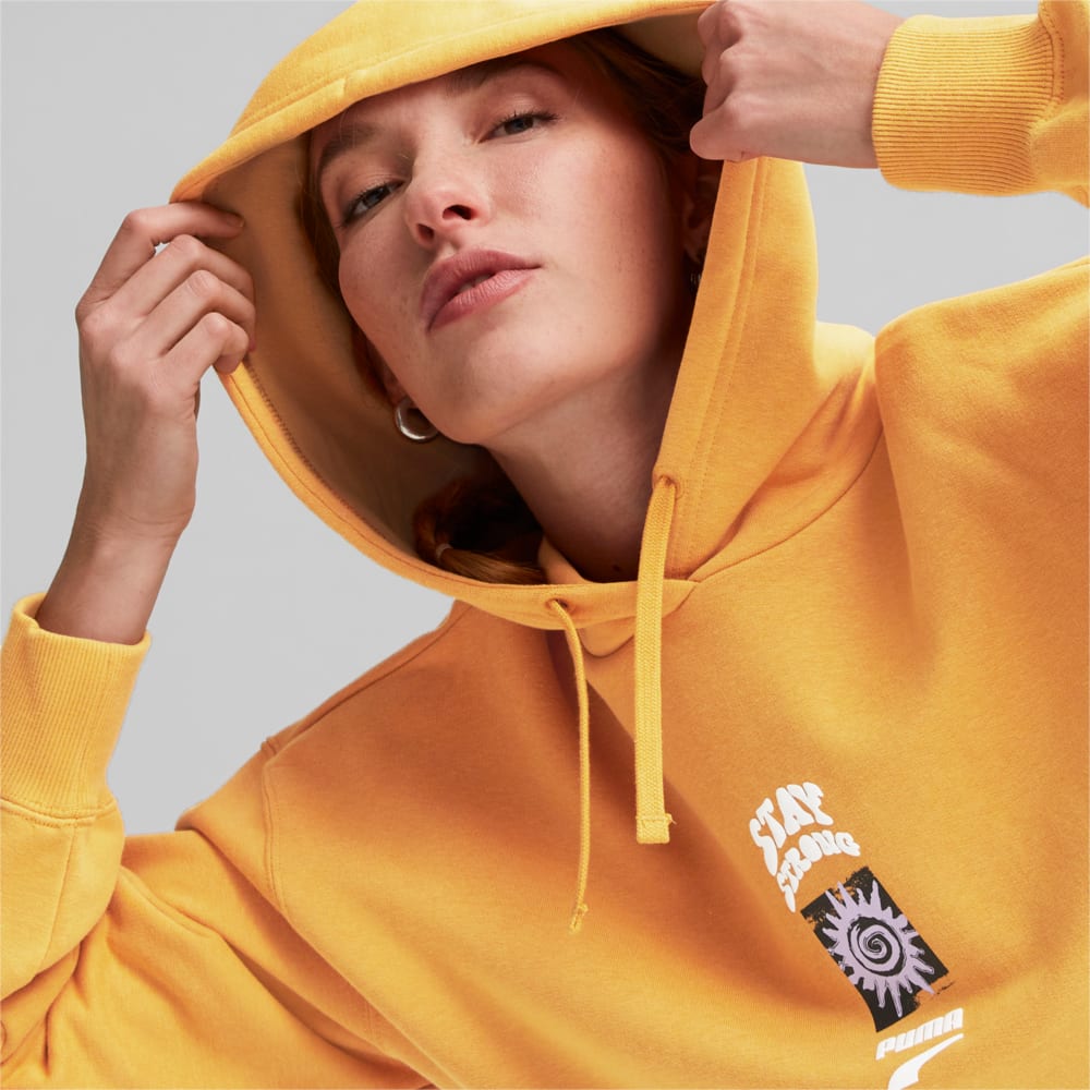 Yellow graphic hoodie clearance