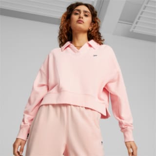 Изображение Puma Свитшот Downtown Oversized Polo Sweatshirt Women
