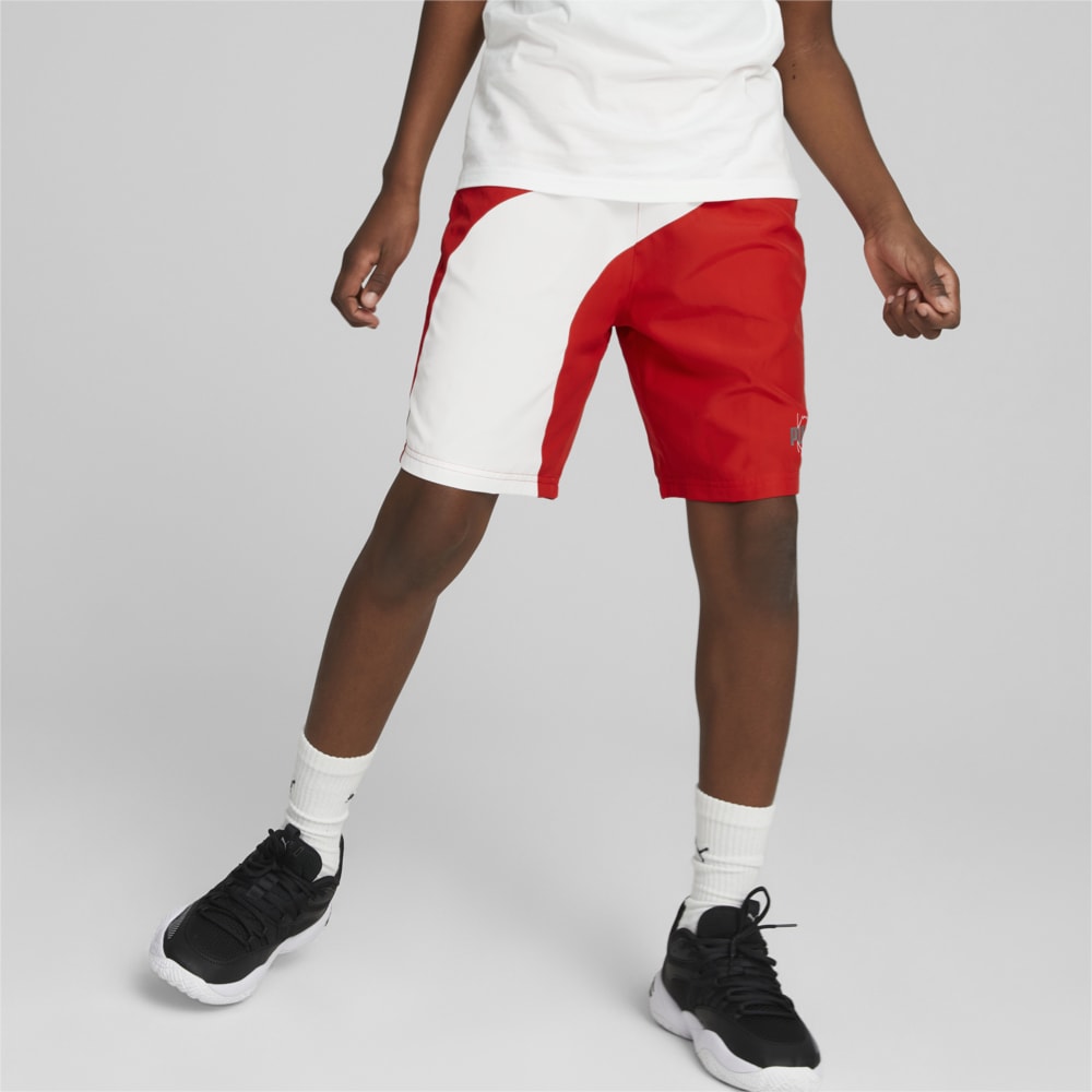 Изображение Puma Детские шорты Clyde Basketball Shorts Youth #1: For All Time Red