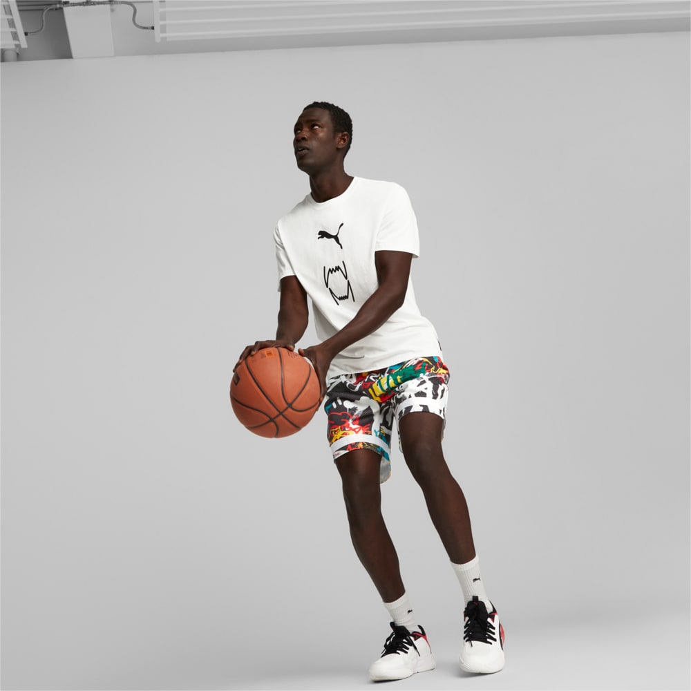 Изображение Puma Футболка Franchise Core Basketball Tee Men #2: Puma White