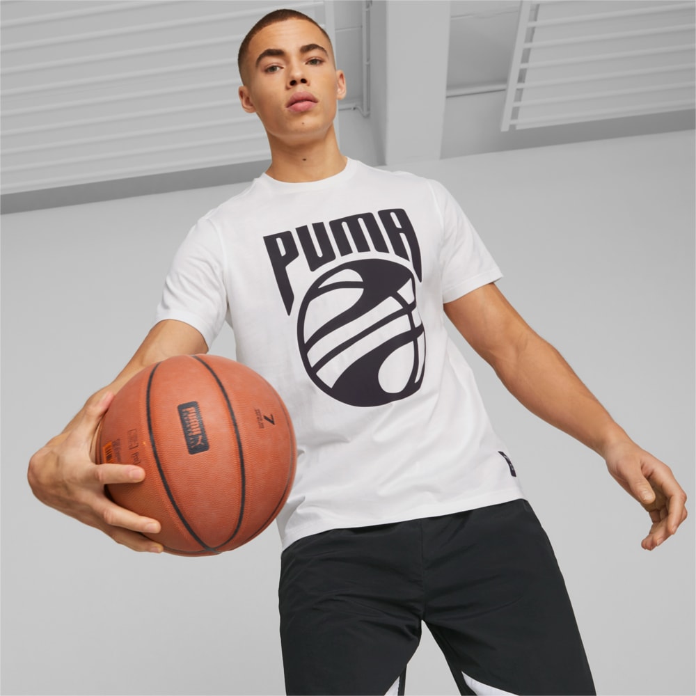 Изображение Puma Футболка Posterize Basketball Tee Men #1: Puma White