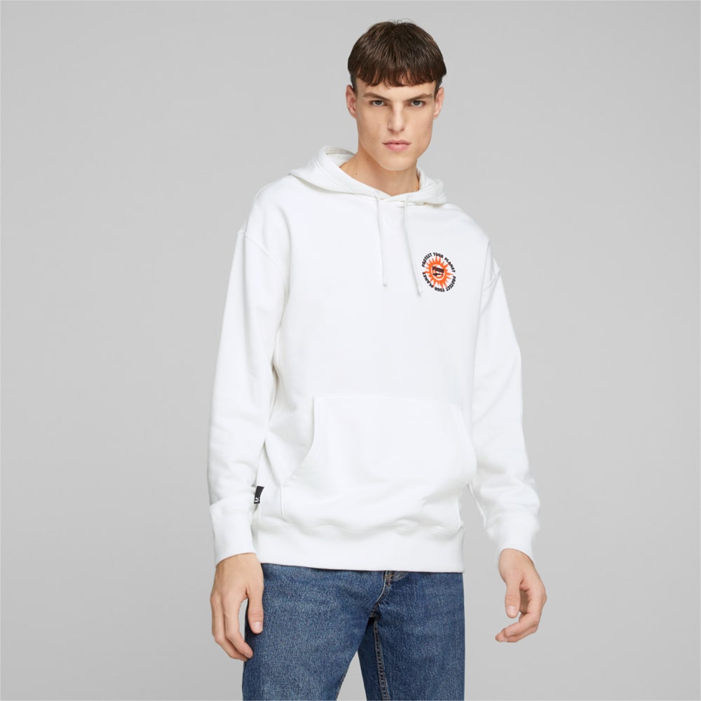 White puma hoodie mens clearance