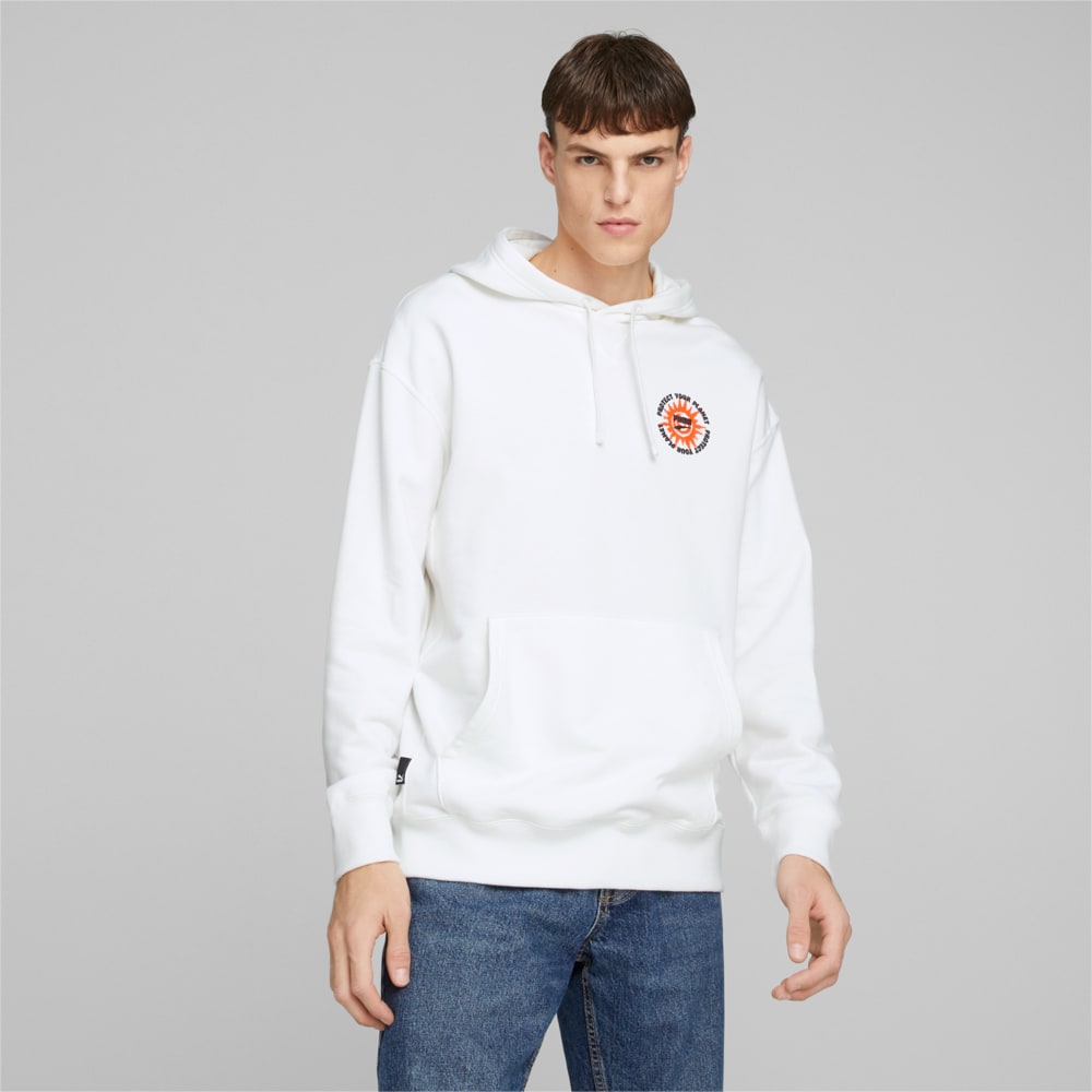 Зображення Puma Худі DOWNTOWN Graphic Hoodie Men #1: Puma White