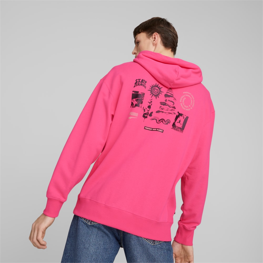 Mens pink puma hoodie cheap