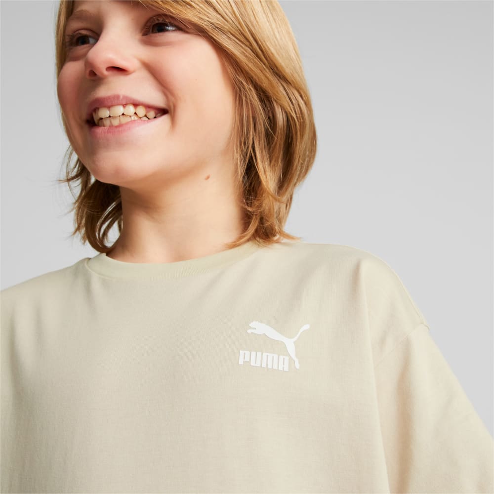 Изображение Puma Детская футболка Classics Relaxed Tee Youth #2: Granola