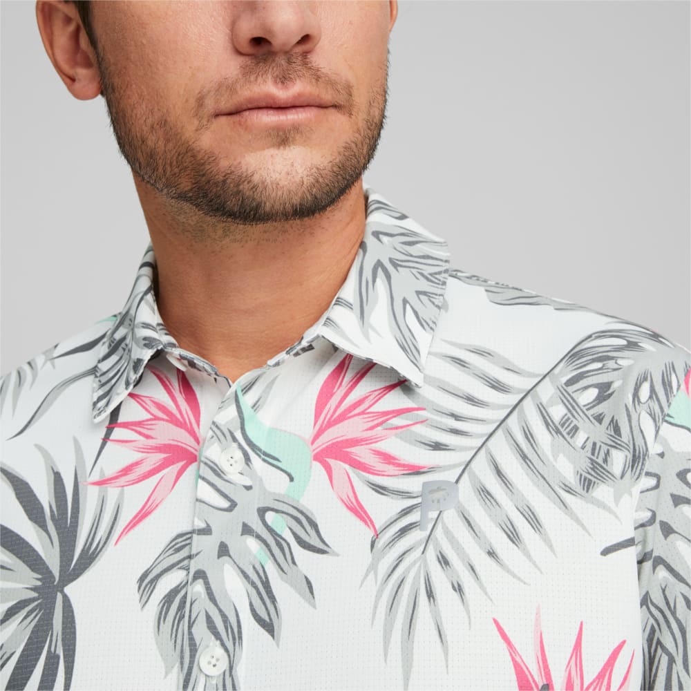 PUMA x Palm Tree Crew Paradise Button-Down Golf Shirt Men | White ...