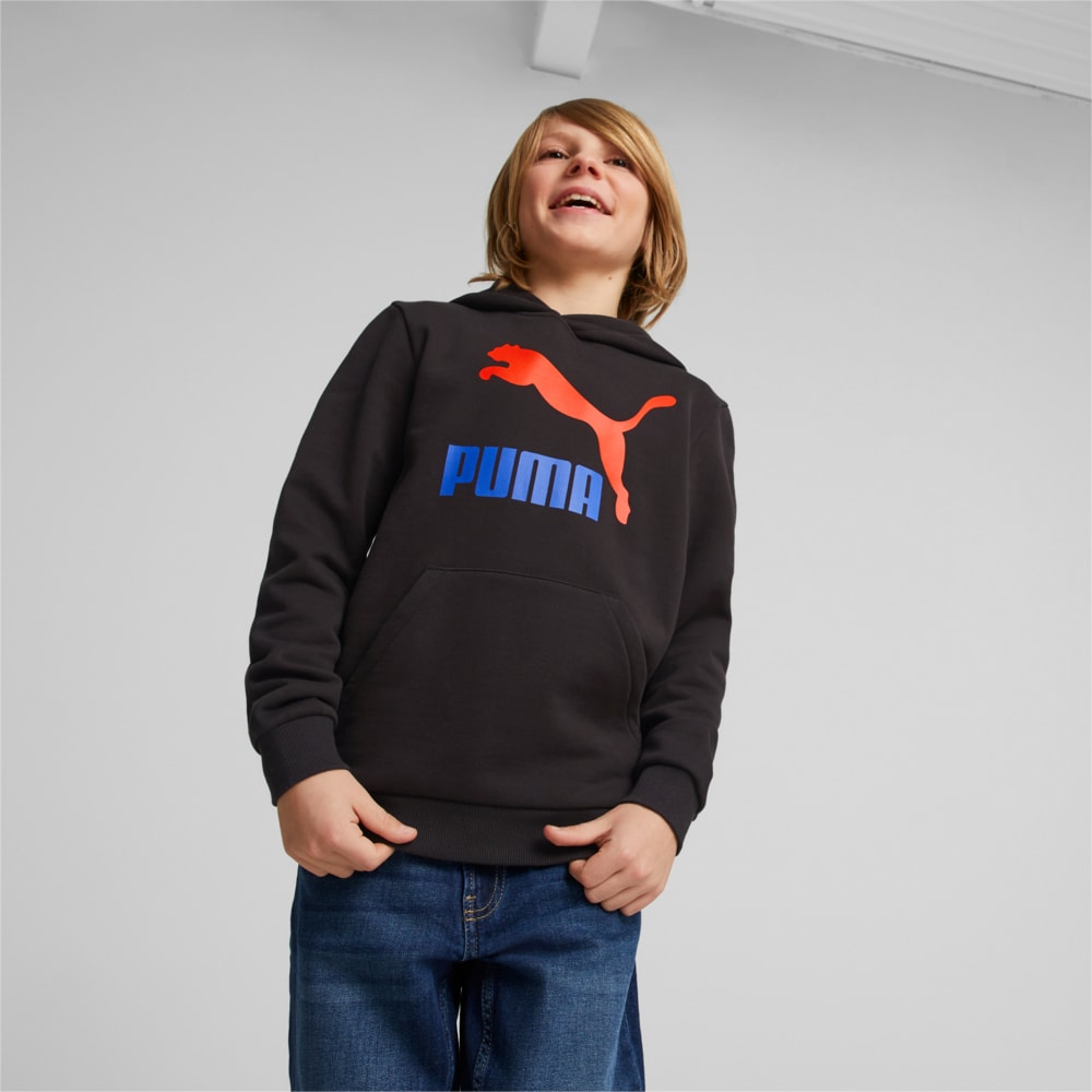 Изображение Puma Детское худи Classics Logo Hoodie Youth #1: Puma Black