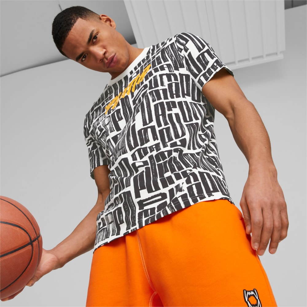 Image Puma Hoops Printed Basketball Tee Men #1