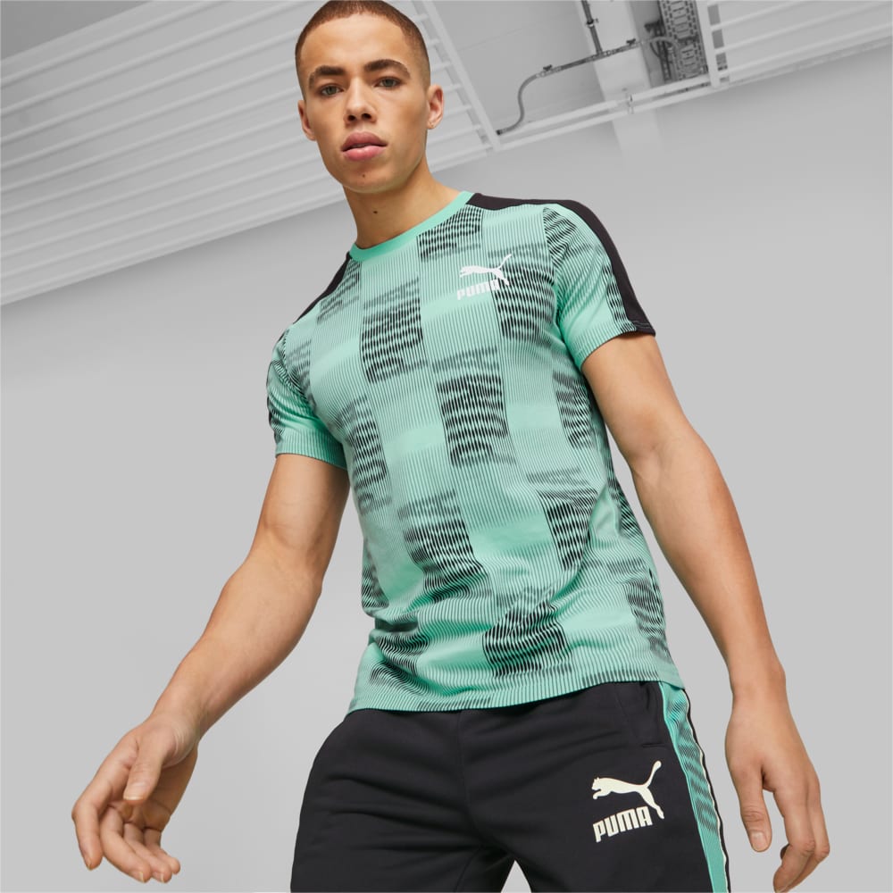 Изображение Puma Футболка T7 Sport Tee Men #1: Mint-AOP