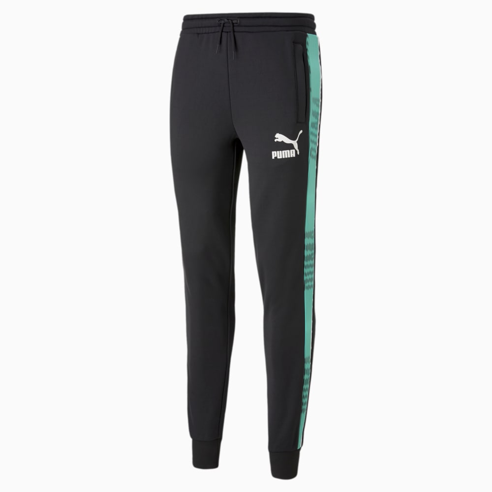 Изображение Puma Штаны T7 Sport Track Pants Men #1: PUMA Black-Mint