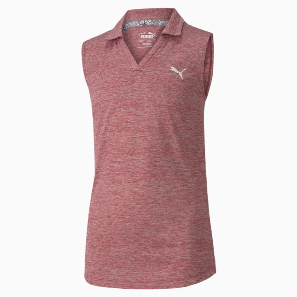 Image Puma Heather Sleeveless Girls' Golf Polo Shirt #1