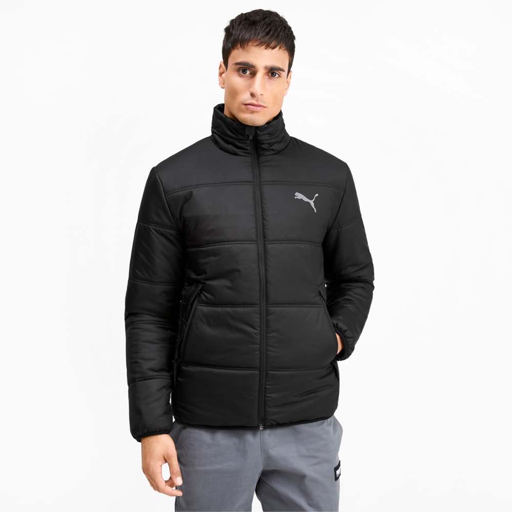 Puma black padded jacket discount