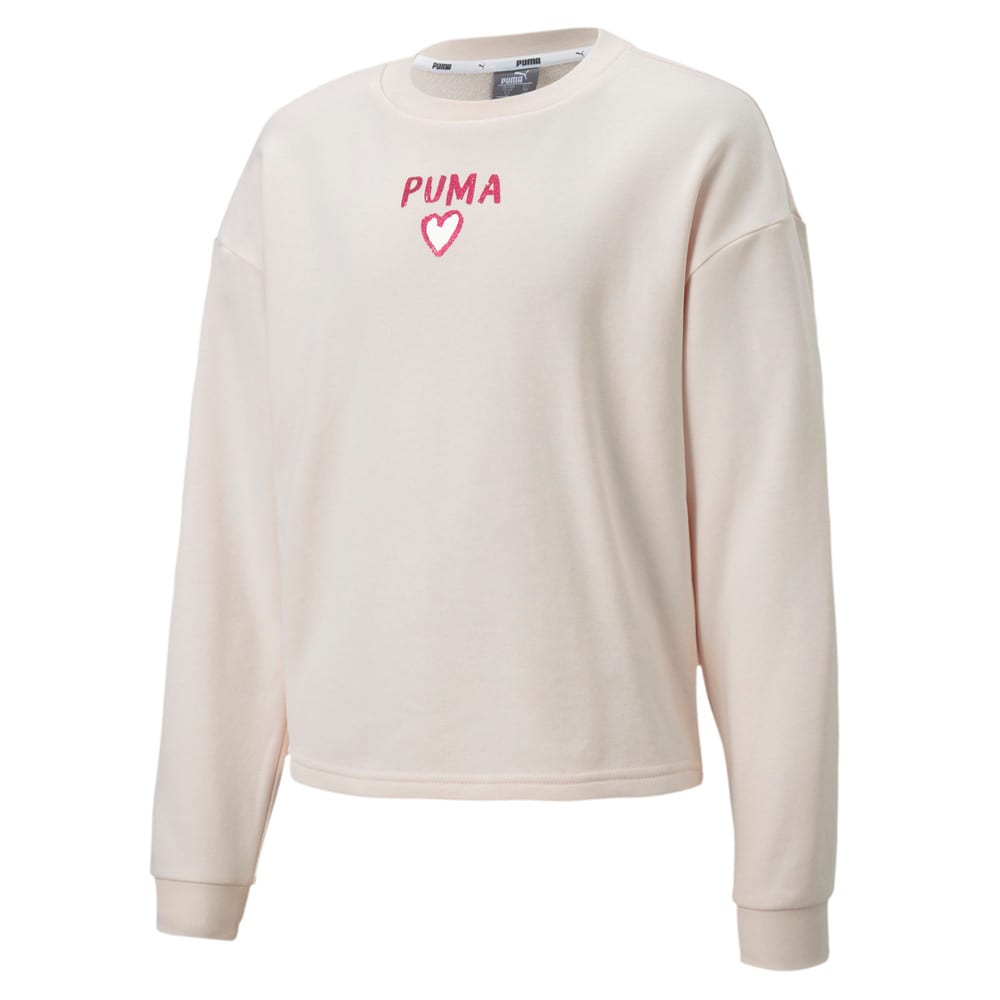 Alpha Bisiklet Yaka Kiz Cocuk Sweatshirt Pembe Puma Puma Turkiye Resmi Alisveris Sitesi
